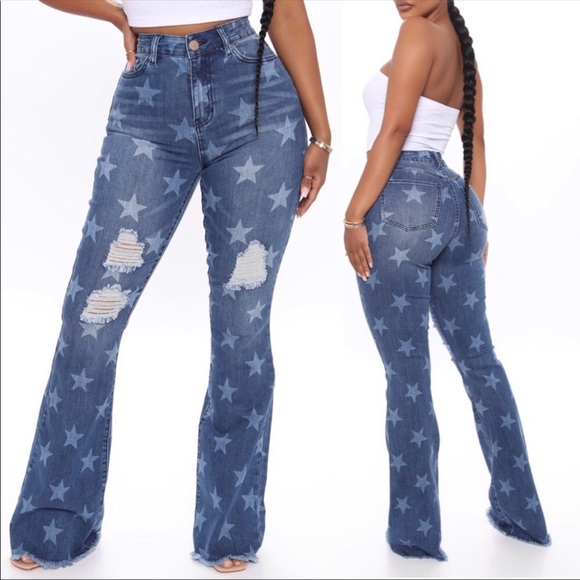 Highwaist Flare Star Jeans🔥Host Pick🔥🔥💋 - Picture 7 of 16